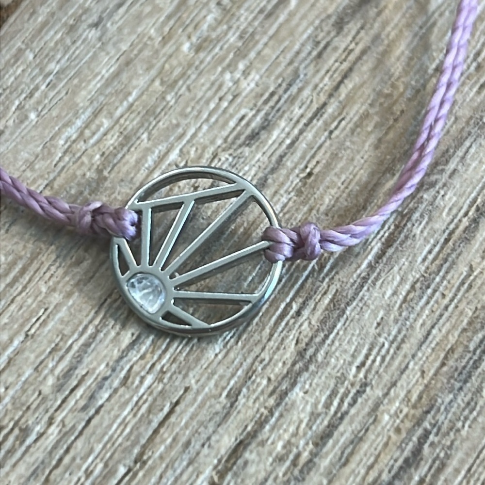 Pura Vida Bracelet Bundle Purple Silver Sand Dollar Shell Sun Beach Rare Woven - Picture 4 of 8